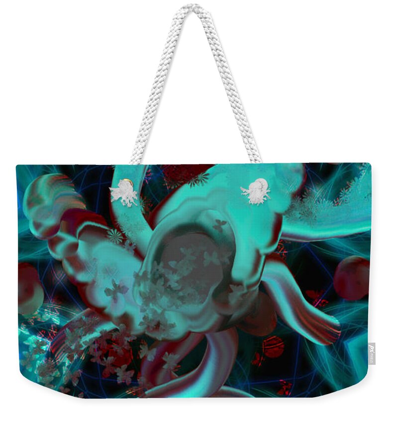 Black Hole Art Weekender Tote Bag featuring the digital art Black Hole by Don Wright