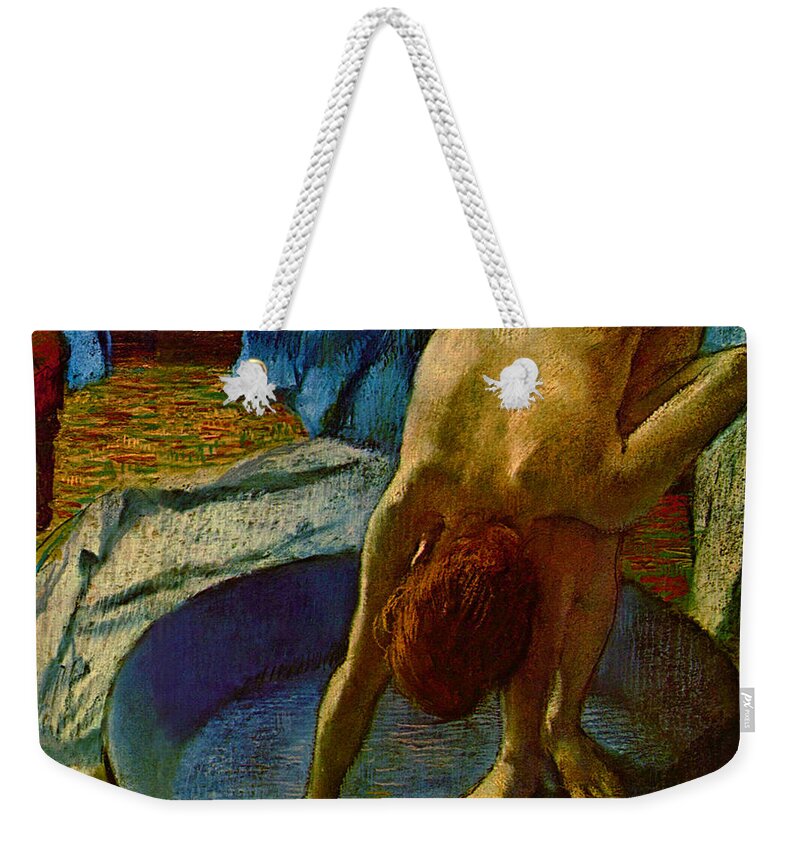 Post Modern Weekender Tote Bag featuring the digital art Blend 14 Degas by David Bridburg
