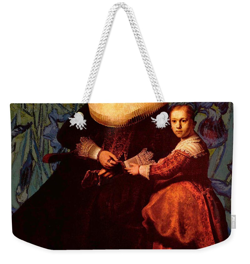 Post Modern Weekender Tote Bag featuring the digital art Blend II Rembrandt by David Bridburg