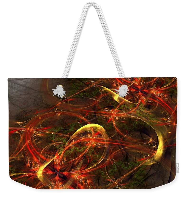 Art Weekender Tote Bag featuring the digital art Blood and Oil in the Orient by Jeff Iverson