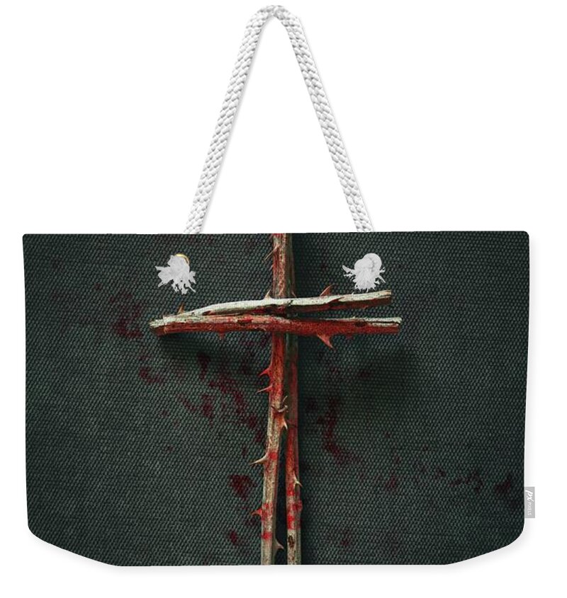Dry Weekender Tote Bag featuring the photograph Bloody Bramble Cross by Carlos Caetano