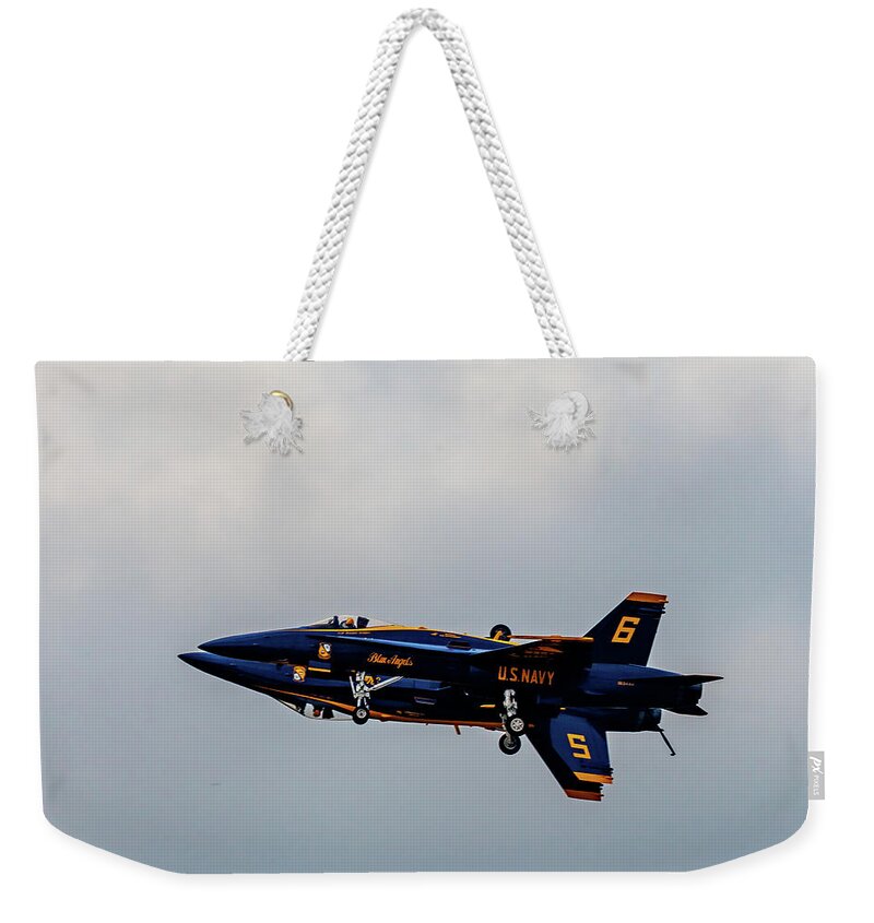 2018 Weekender Tote Bag featuring the photograph Blue Angels 5 and 6 as One by Donna Corless