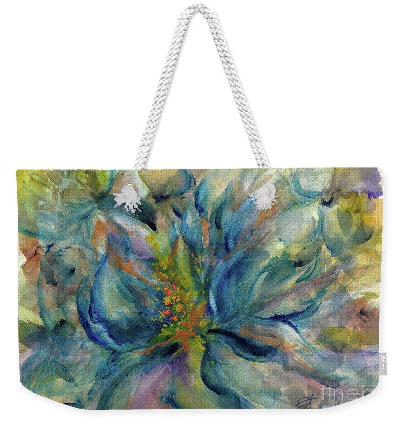 New Orleans Weekender Tote Bag featuring the painting Blue Breeze by Francelle Theriot
