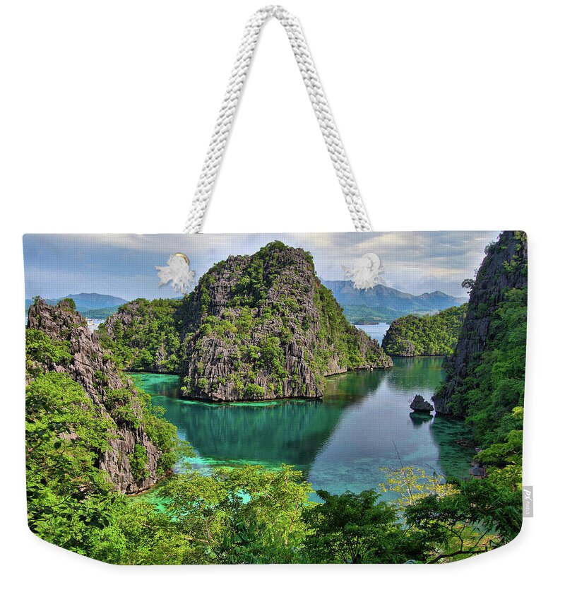 Scenics Weekender Tote Bag featuring the photograph Blue Lagoon - Palawan, Philippines by © Alvin Lamucho
