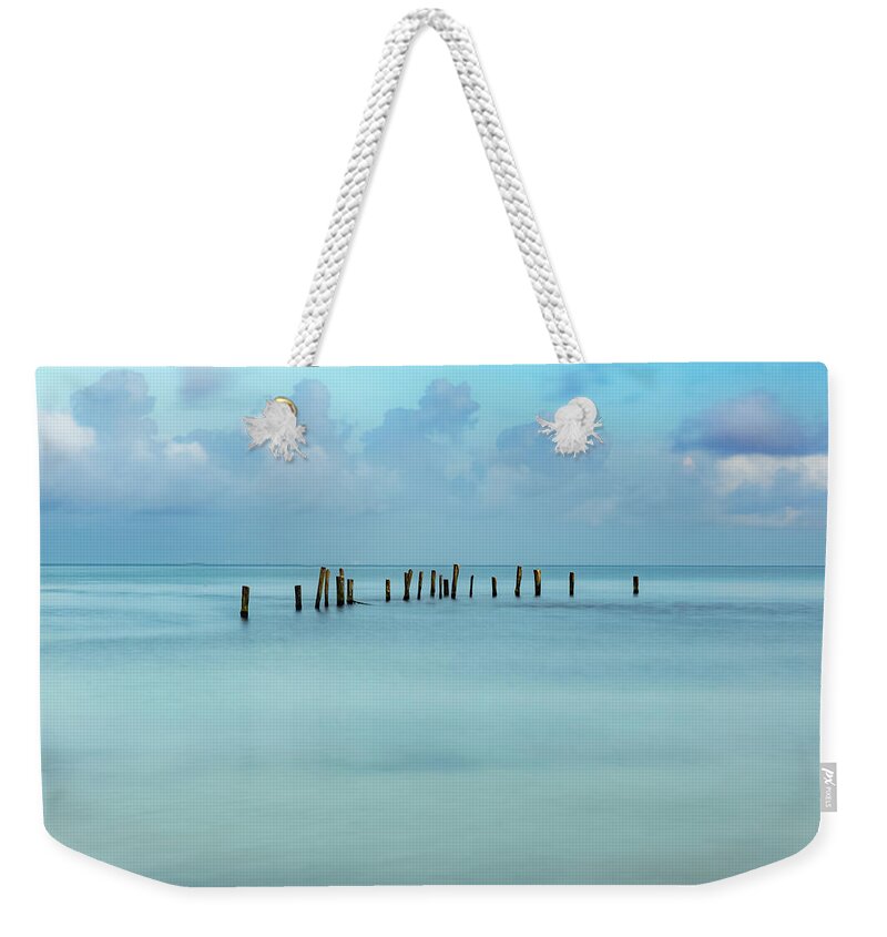 Paisaje Acuatico Weekender Tote Bag featuring the photograph Blue Mayan Sea by Silvia Marcoschamer