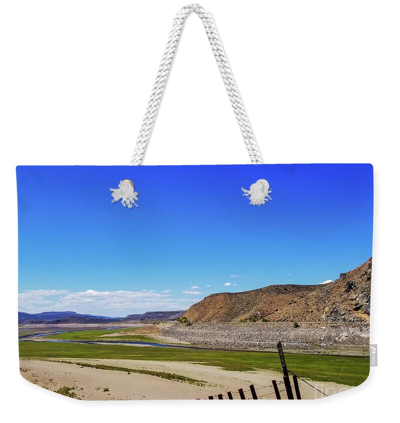 Breckenridge Weekender Tote Bag featuring the photograph Blue Mesa Reservoir by Elizabeth M