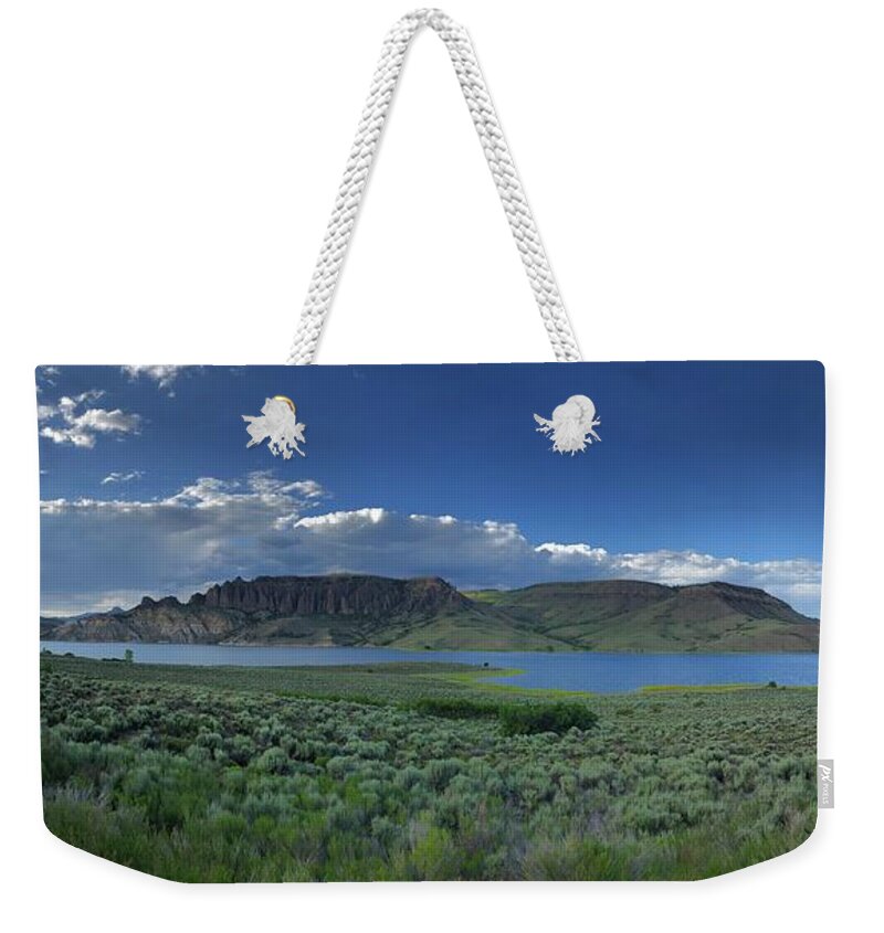 Water Weekender Tote Bag featuring the photograph Blue Mesa by Trent Mallett