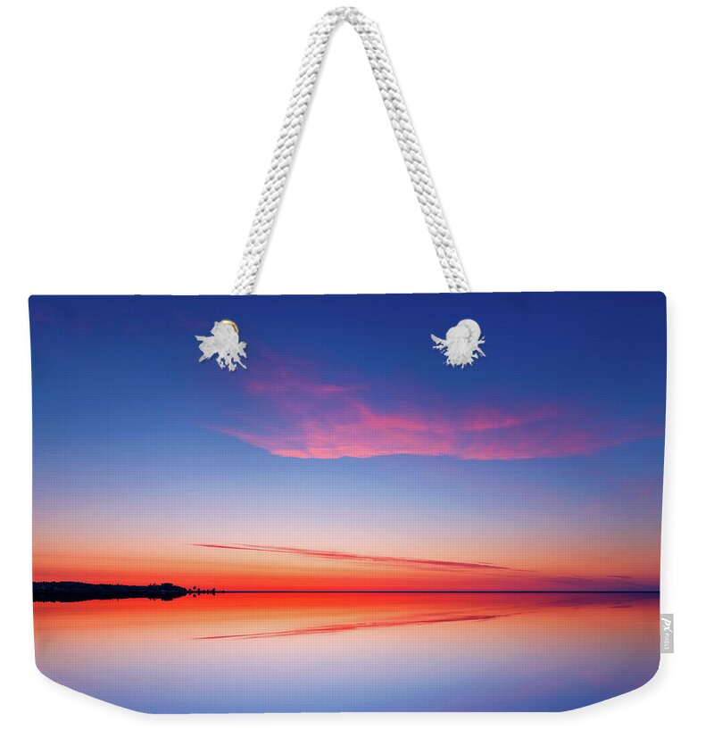 Reflection Weekender Tote Bag featuring the photograph Blue Mirror by Philippe Sainte-Laudy