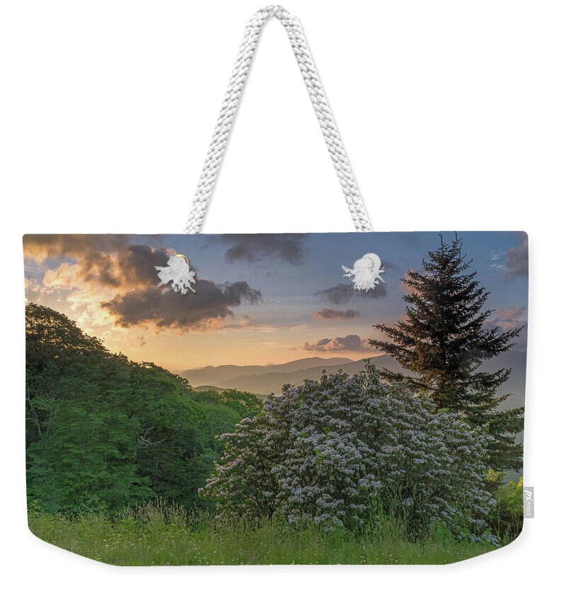Blue Ridge Mountains Weekender Tote Bag featuring the photograph Sunrise Over the Blue Ridge by Eric Albright