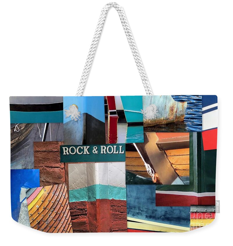 Collage Weekender Tote Bag featuring the photograph Boat Abstract by Janice Drew