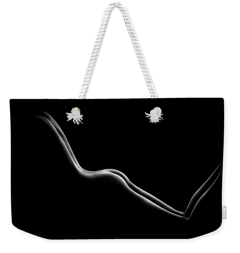 Nude Weekender Tote Bag featuring the photograph Bodyscape nude woman buttocks by Johan Swanepoel