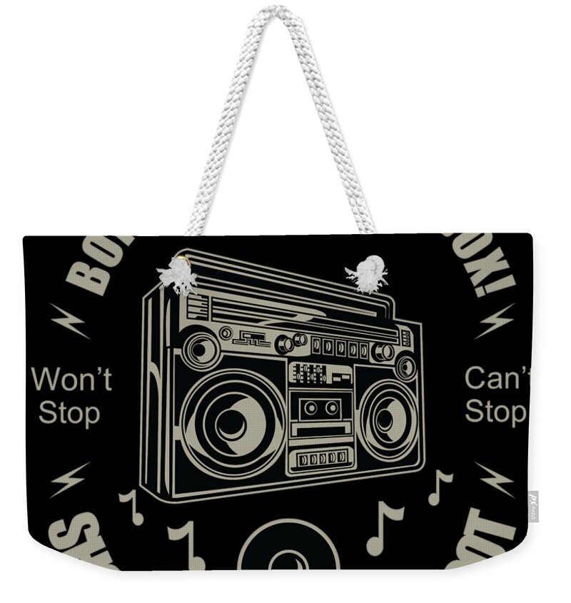 Old Weekender Tote Bag featuring the digital art Born from a boombox by Long Shot
