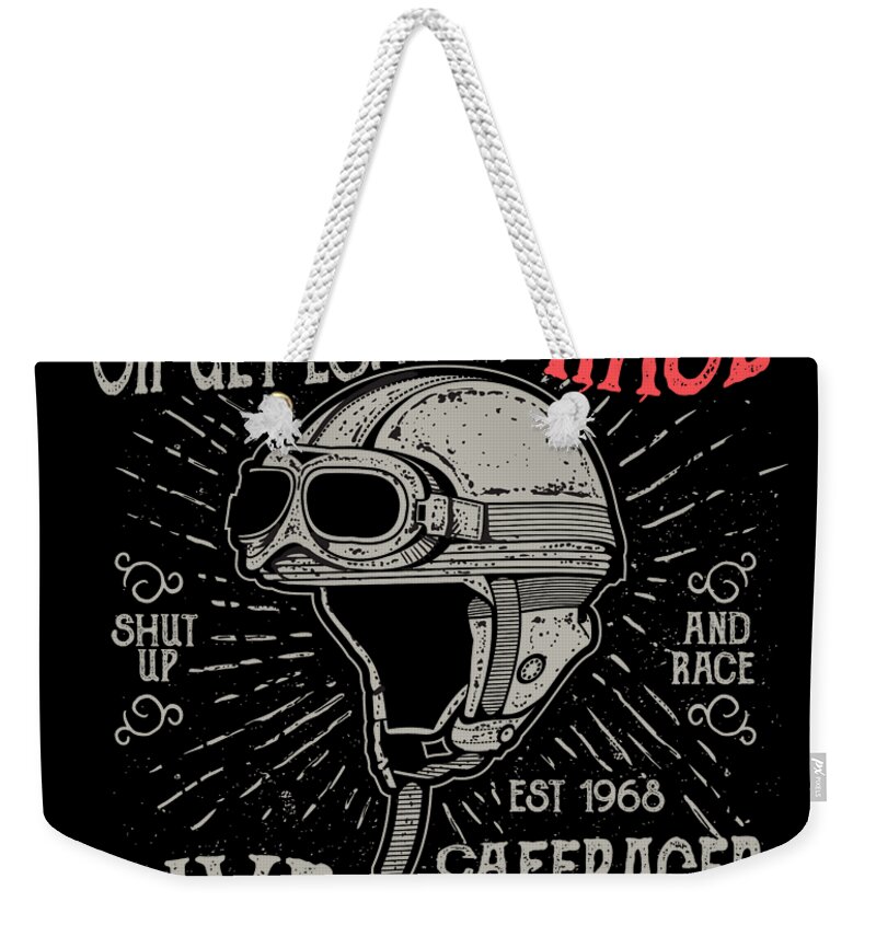 Motorcycle Weekender Tote Bag featuring the digital art Born to race by Long Shot