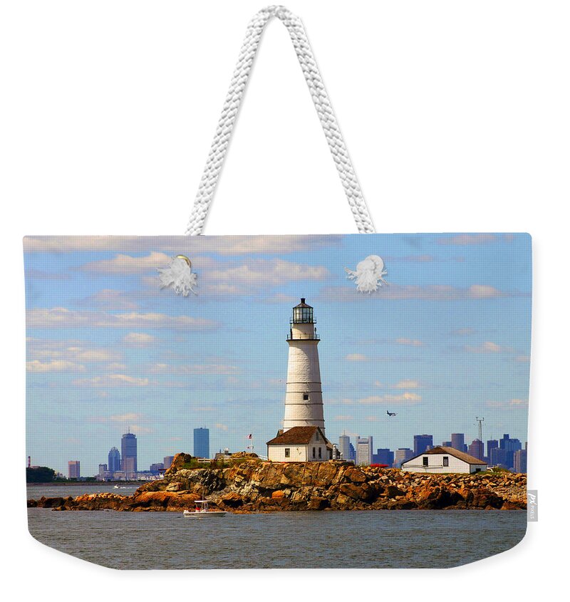 Tranquility Weekender Tote Bag featuring the photograph Boston Light by Jeremy D'entremont, Www.lighthouse.cc