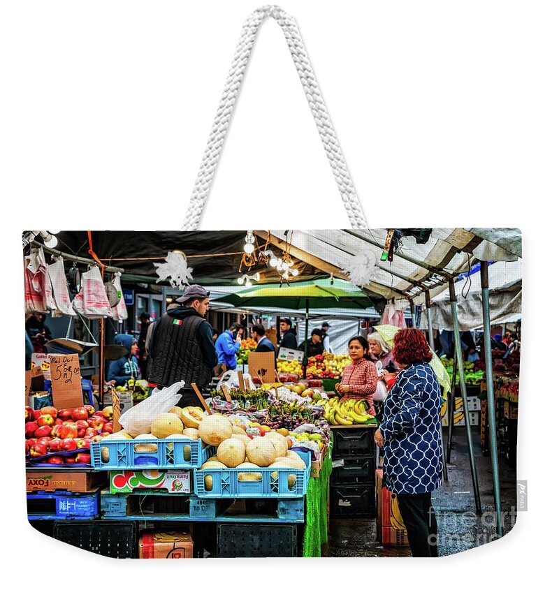 © Elizabeth Dow Photography Weekender Tote Bag featuring the photograph Boston's Own Haymarket by Elizabeth Dow