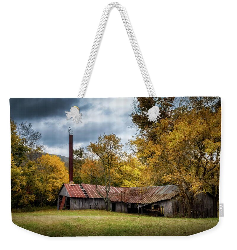 Arkansas Weekender Tote Bag featuring the photograph Boxley Valley Sawmill by James Barber