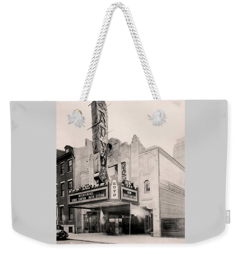 Interference Weekender Tote Bag featuring the photograph Boyd Theater by E C Luks