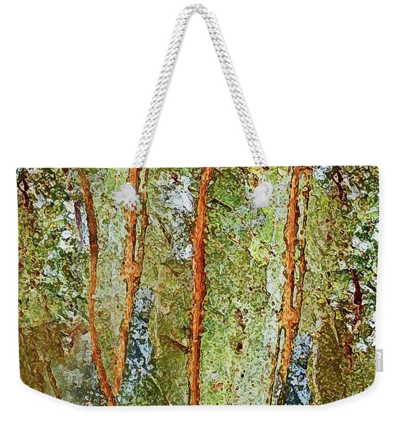 Abstract Weekender Tote Bag featuring the mixed media Branching Out by Sharon Williams Eng