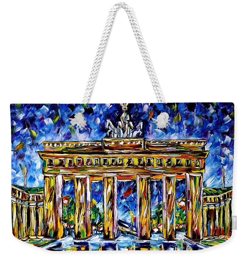 Impressionism Weekender Tote Bag featuring the painting Brandenburg Gate by Mirek Kuzniar