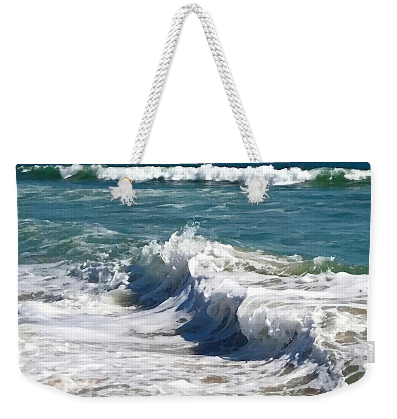 Waves Weekender Tote Bag featuring the photograph Breakers by Tom Johnson