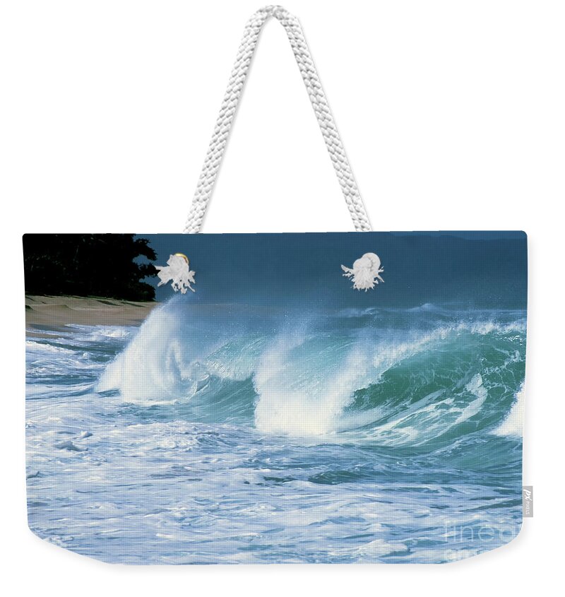 Sunset Beach Weekender Tote Bag featuring the photograph Breaking Wave North Shore by Thomas R Fletcher