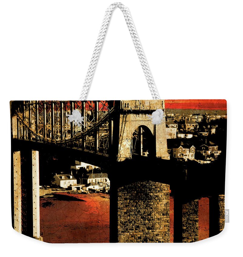 Jason Casteel Weekender Tote Bag featuring the digital art Bridge II by Jason Casteel