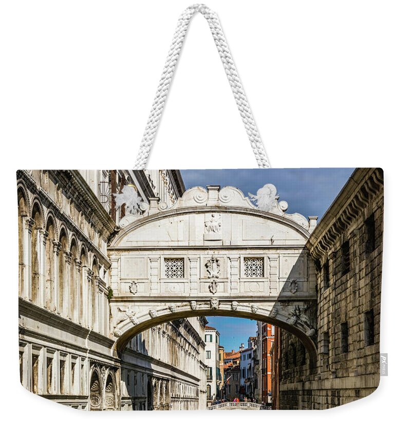Bridge Weekender Tote Bag featuring the photograph Bridge of Sighs, Venezia, Italy by Lyl Dil Creations
