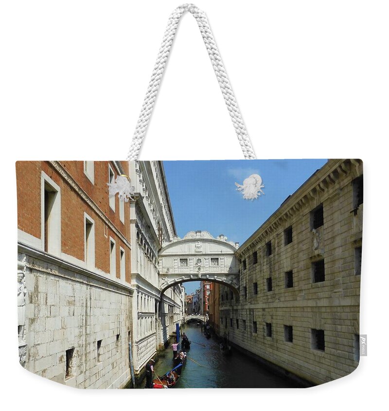 Water Weekender Tote Bag featuring the photograph Bridge of Sighs - Venice by Nina-Rosa Duddy