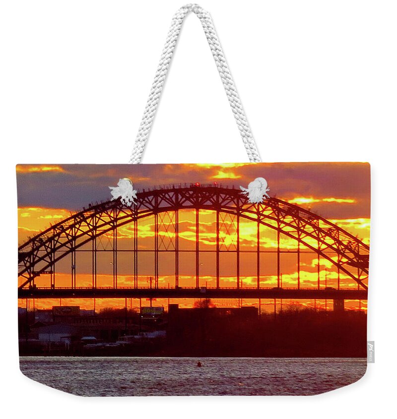 Bridge Weekender Tote Bag featuring the photograph Bridge to Tomorrow by Linda Stern