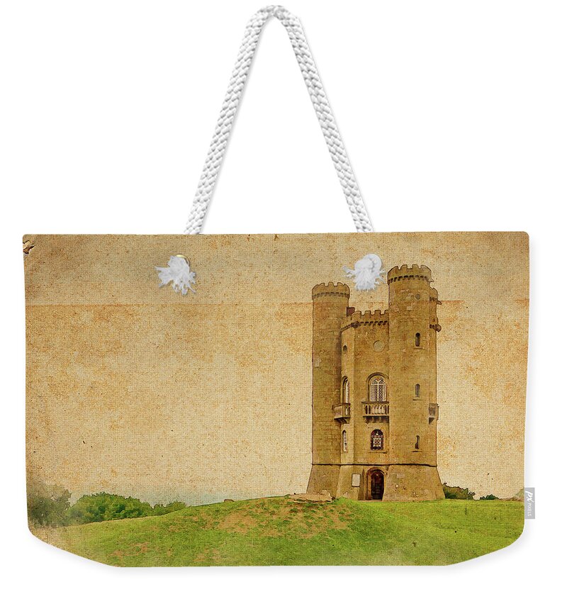 Castle Weekender Tote Bag featuring the digital art Broadway Tower by Joe Winkler