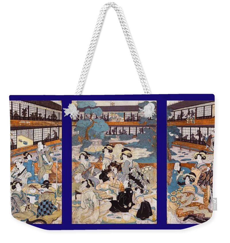 Triptych Weekender Tote Bag featuring the photograph Brothel House of Yoshiwara - Triptych Panel-2 by Paul W Faust - Impressions of Light