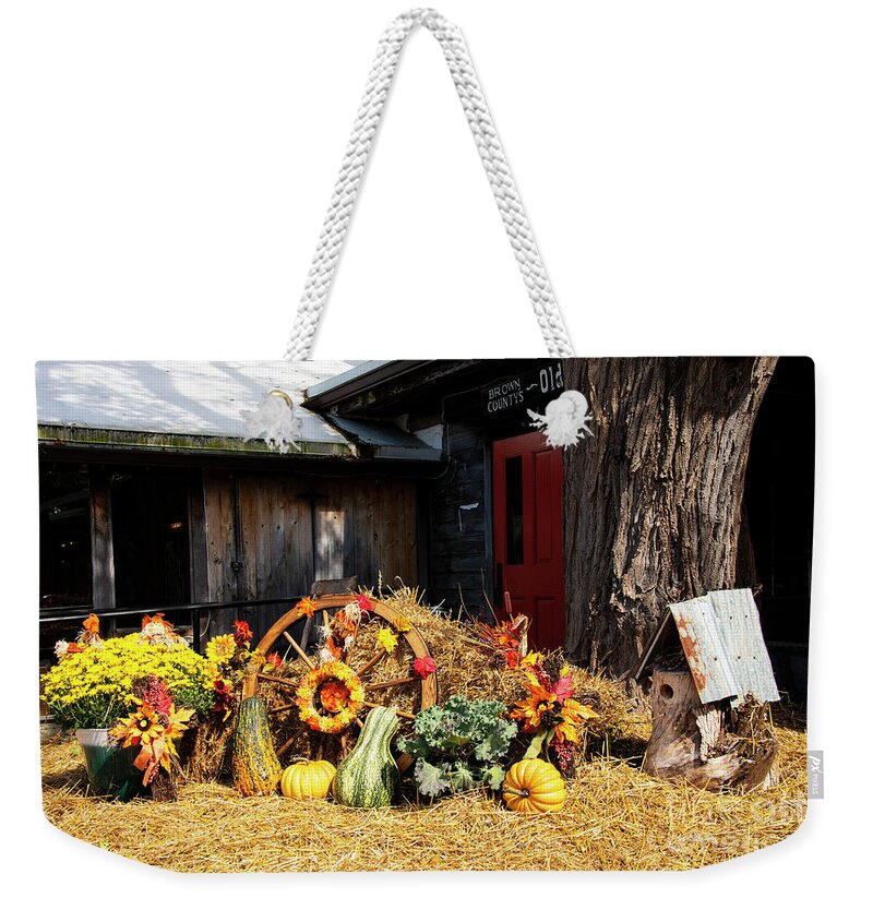 Nashville Weekender Tote Bag featuring the photograph Brown County Harvest by Bob Phillips