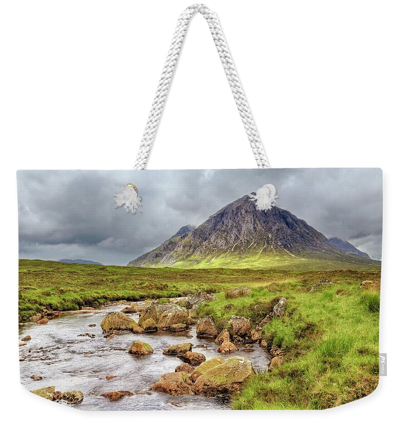 Buachaille Etive Mor Weekender Tote Bag featuring the photograph Moody Buachaille Etive Mor - Scotland - Stormy by Jason Politte
