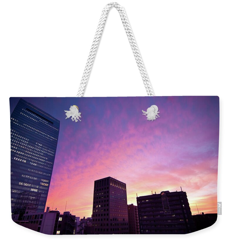 Tranquility Weekender Tote Bag featuring the photograph Burning Sky by Grace's Photo