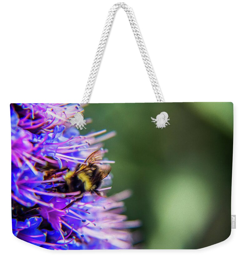 Bee Weekender Tote Bag featuring the photograph Busy bee 2 by Stuart Manning