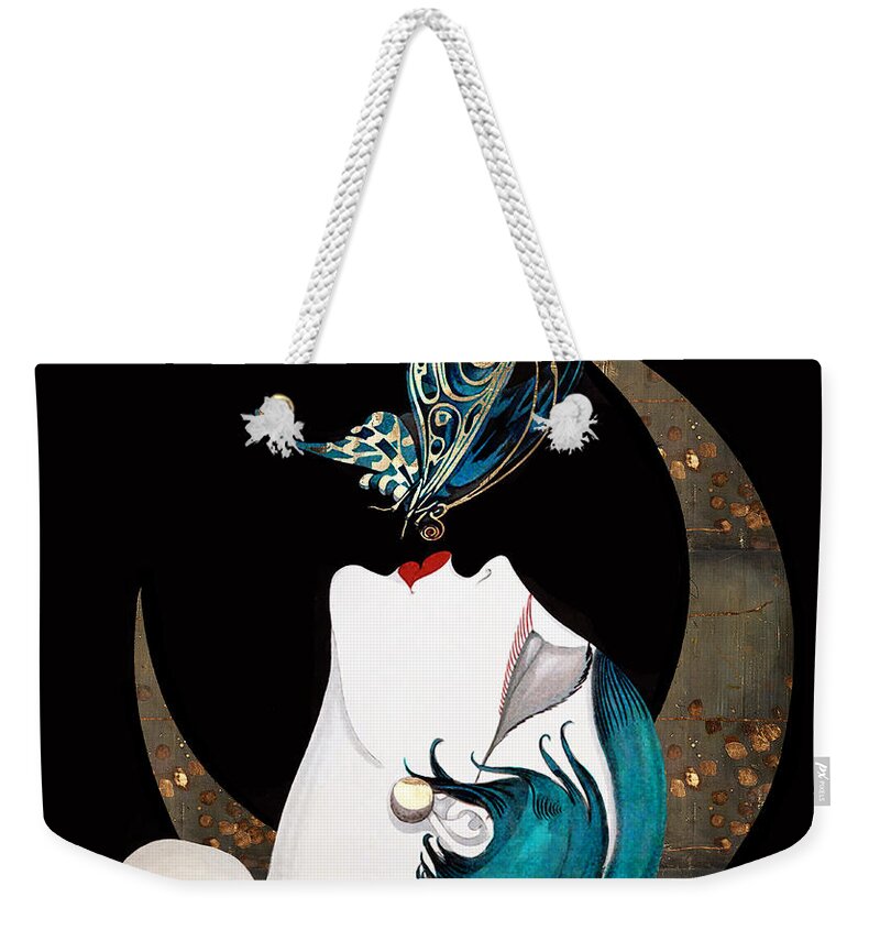 French Butterfly Weekender Tote Bags