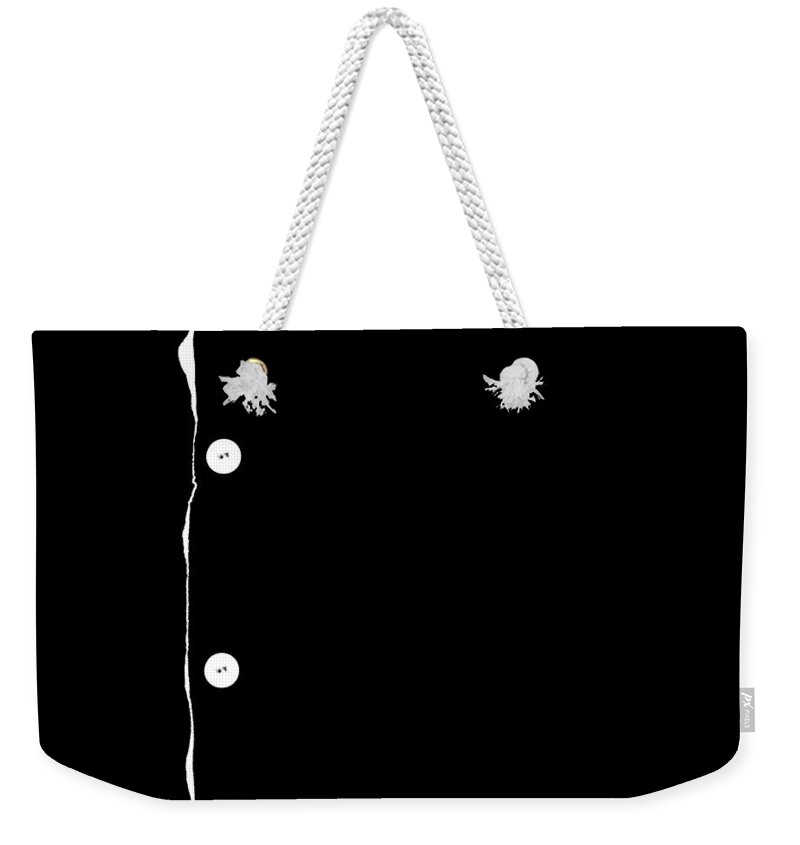 Buttons Weekender Tote Bag featuring the photograph Buttons - A Tribute - Black by VIVA Anderson