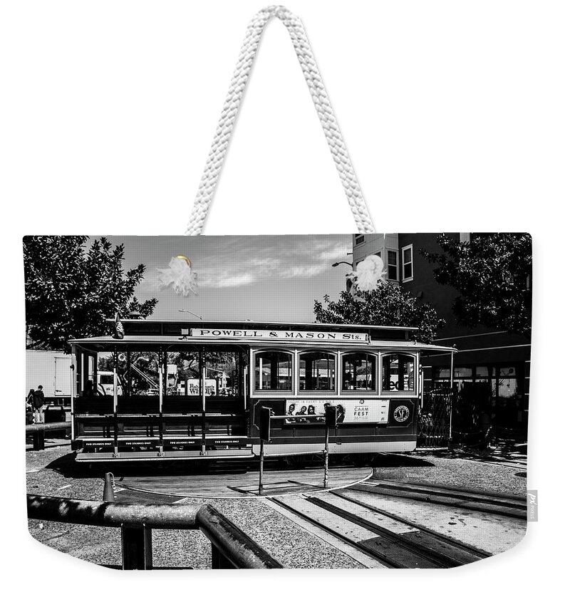 Cable Car Weekender Tote Bag featuring the photograph Cable car Turn around by Stuart Manning