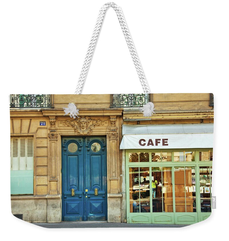 Diner Weekender Tote Bag featuring the photograph Cafe In Paris by Nikada