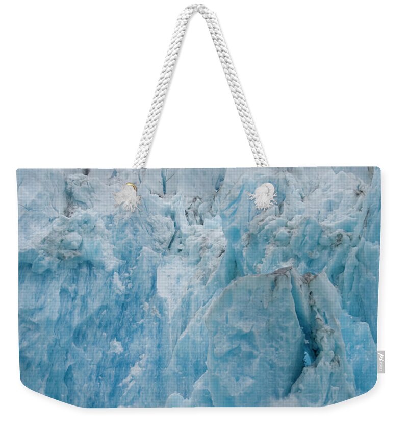 Dawes Glacier Weekender Tote Bag featuring the photograph Calving Icebergs, Dawes Glacier, Alaska by Paul Souders