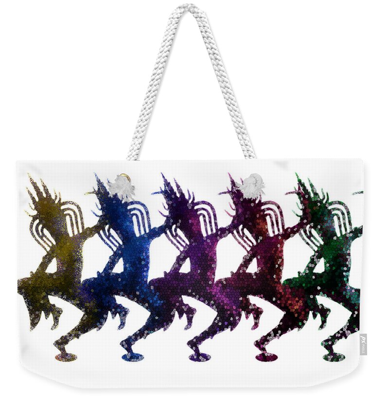 White Background Weekender Tote Bag featuring the photograph Cambodian Dancers by Photo By Mark O'neil
