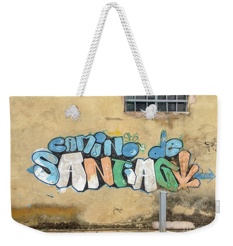 Camino De Santiago Weekender Tote Bag featuring the photograph Camino de Santiago graffiti b3 by Ben Massiot