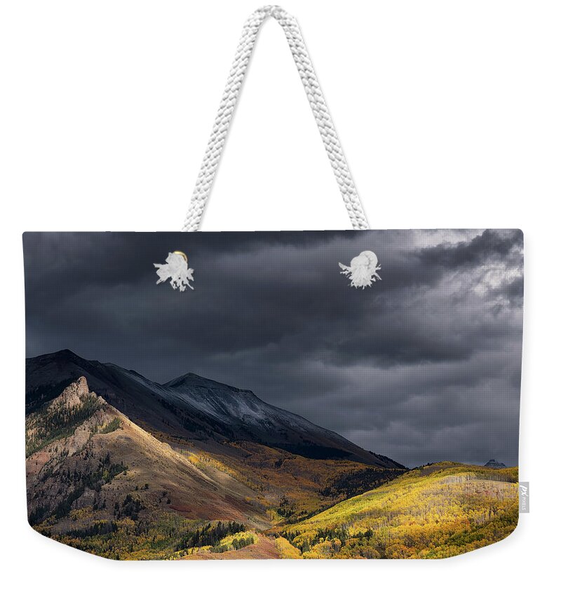 Slope Weekender Tote Bag featuring the photograph Campbell Peak near Telluride Colorado by Tibor Vari
