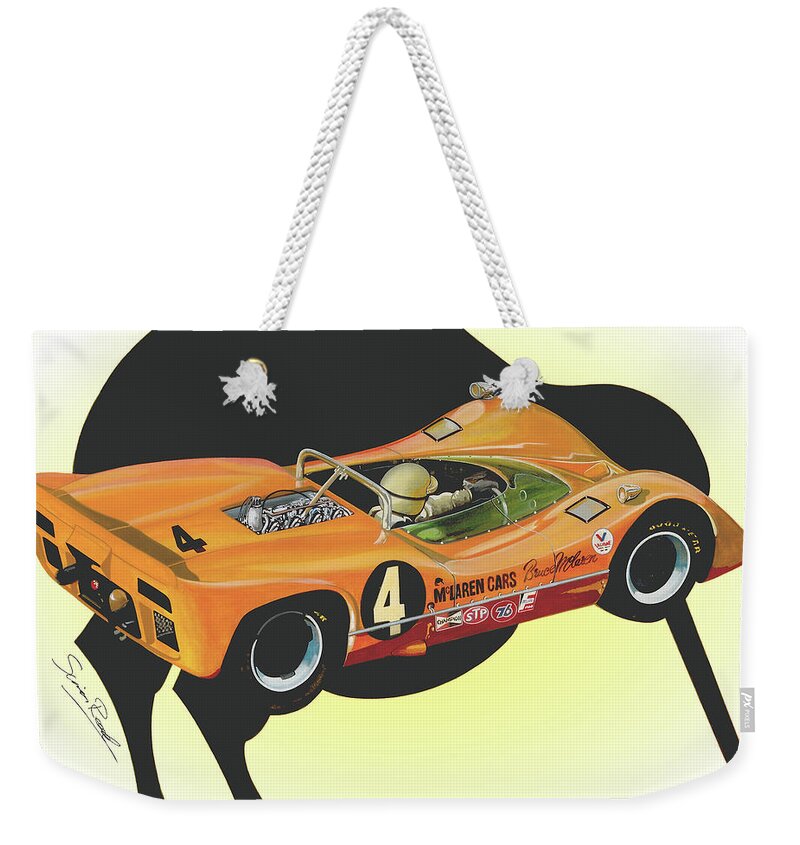 Watercolour Weekender Tote Bag featuring the painting Canam Kiwi by Simon Read