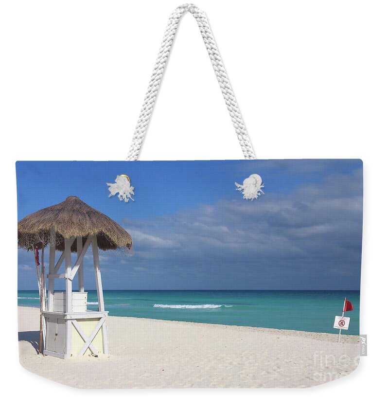 Cancun Weekender Tote Bag featuring the photograph Cancun Beach by Alexandra Vusir