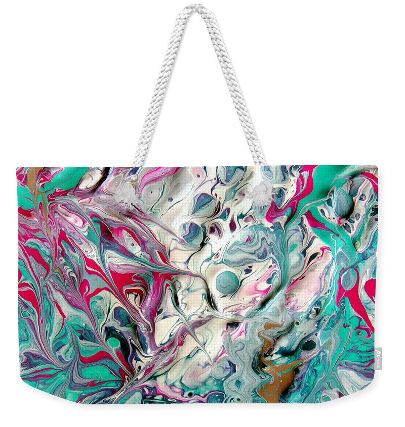 Synapse Weekender Tote Bag featuring the painting Happy Synapse by Vallee Johnson