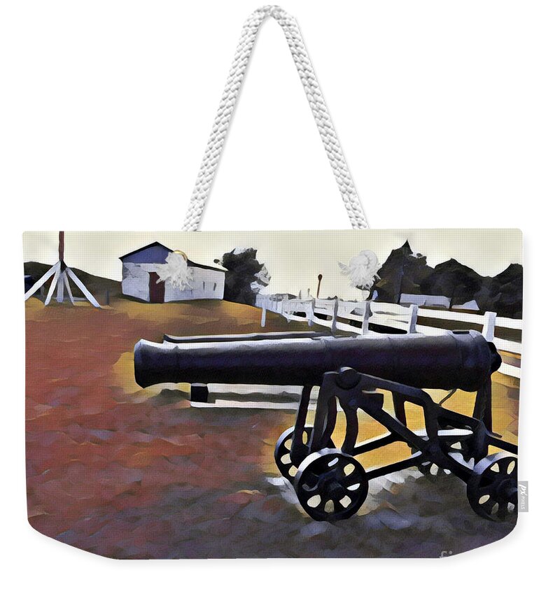 Cannon Weekender Tote Bag featuring the photograph Cannon - Victoria Park PEI by Art MacKay