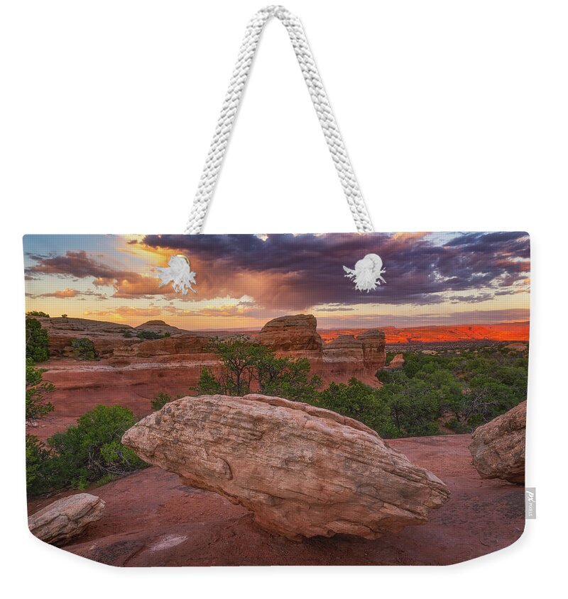 Sunset Weekender Tote Bag featuring the photograph Canyon Clouds by Darren White
