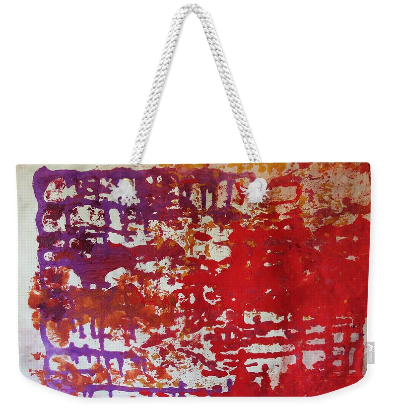  Weekender Tote Bag featuring the painting Caos 03 by Giuseppe Monti
