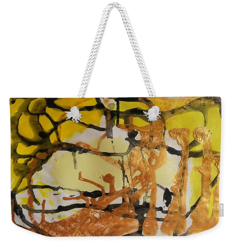  Weekender Tote Bag featuring the painting Caos 27 by Giuseppe Monti